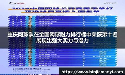 重庆网球队在全国网球耐力排行榜中荣获第十名展现出强大实力与潜力